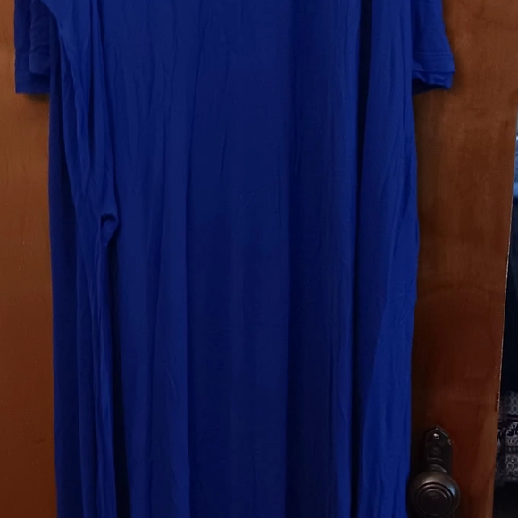 Dresses & Skirts - Vibrant Blue Maxi Dress 26/28 Wirh Slits On Both Sides. Can Wear With Leggings